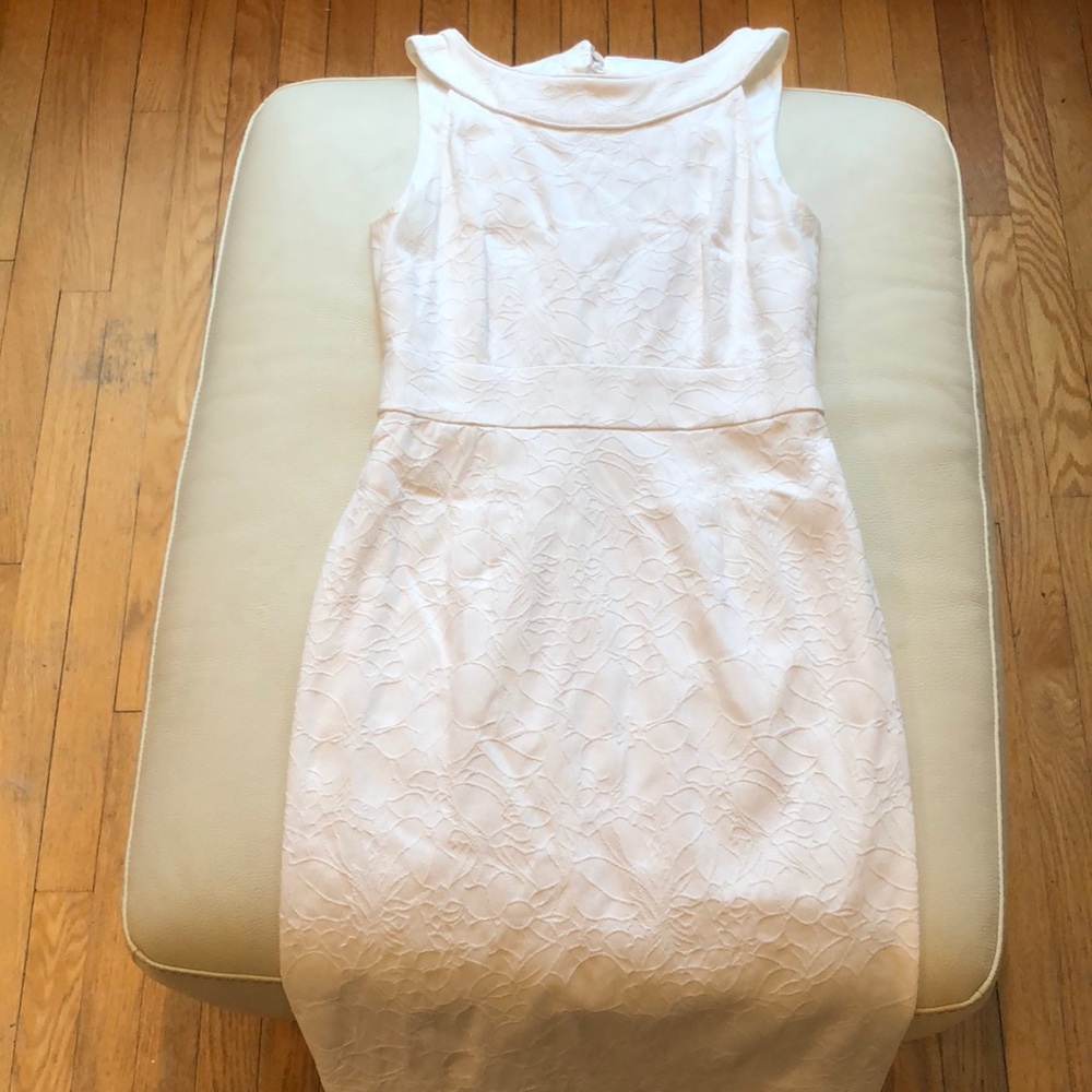 White House/Black Market 4 white sheath dress